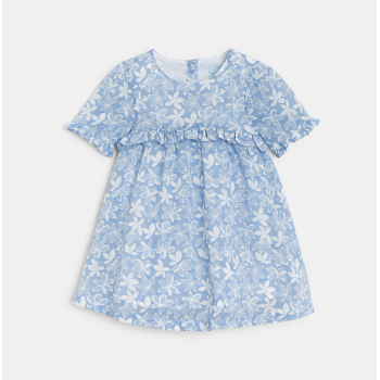 فستان قطن وكتان زهري أزرق...